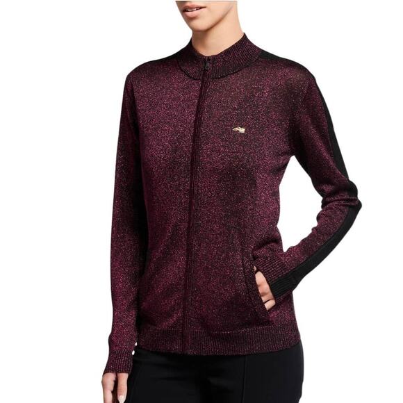 NWOT Bella Freud Queen Midas Zip-Up Metallic Purple Jacket XS - Picture 1 of 7